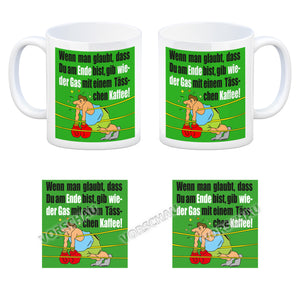 Motivation Kaffeebecher mit Boxer Motiv