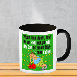 Motivation Kaffeebecher mit Boxer Motiv