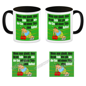 Motivation Kaffeebecher mit Boxer Motiv