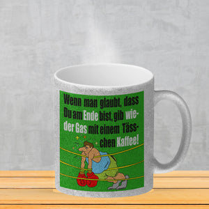 Motivation Kaffeebecher mit Boxer Motiv