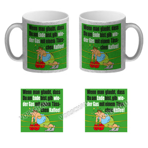 Motivation Kaffeebecher mit Boxer Motiv