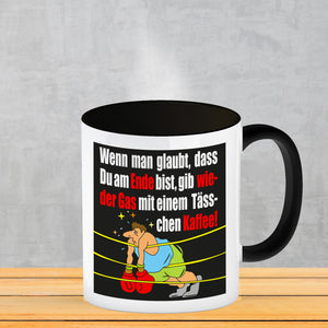 Motivation Kaffeebecher mit Boxer Motiv