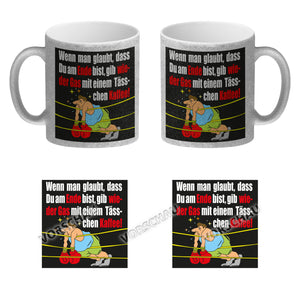 Motivation Kaffeebecher mit Boxer Motiv