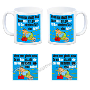 Motivation Kaffeebecher mit Boxer Motiv