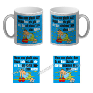 Motivation Kaffeebecher mit Boxer Motiv