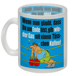 Motivation Kaffeebecher mit Boxer Motiv