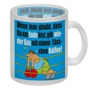 Motivation Kaffeebecher mit Boxer Motiv