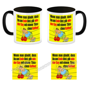 Motivation Kaffeebecher mit Boxer Motiv