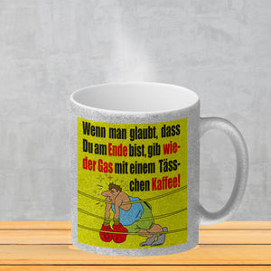 Motivation Kaffeebecher mit Boxer Motiv