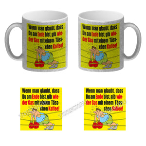 Motivation Kaffeebecher mit Boxer Motiv