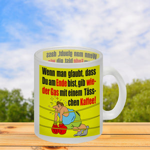 Motivation Kaffeebecher mit Boxer Motiv