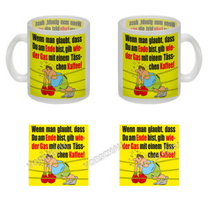 Motivation Kaffeebecher mit Boxer Motiv