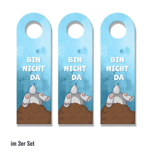 Bin nicht da - Herzlich willkommen Hase Türhänger