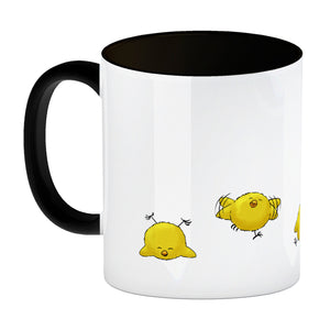 Huhn im Nest mit Küken Kaffeebecher