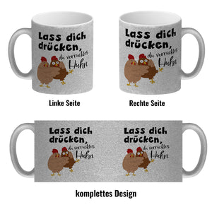 Lass dich drücken, du verrücktes Huhn Kaffeebecher