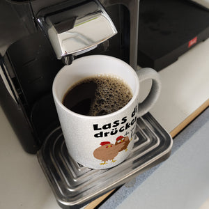 Lass dich drücken, du verrücktes Huhn Kaffeebecher