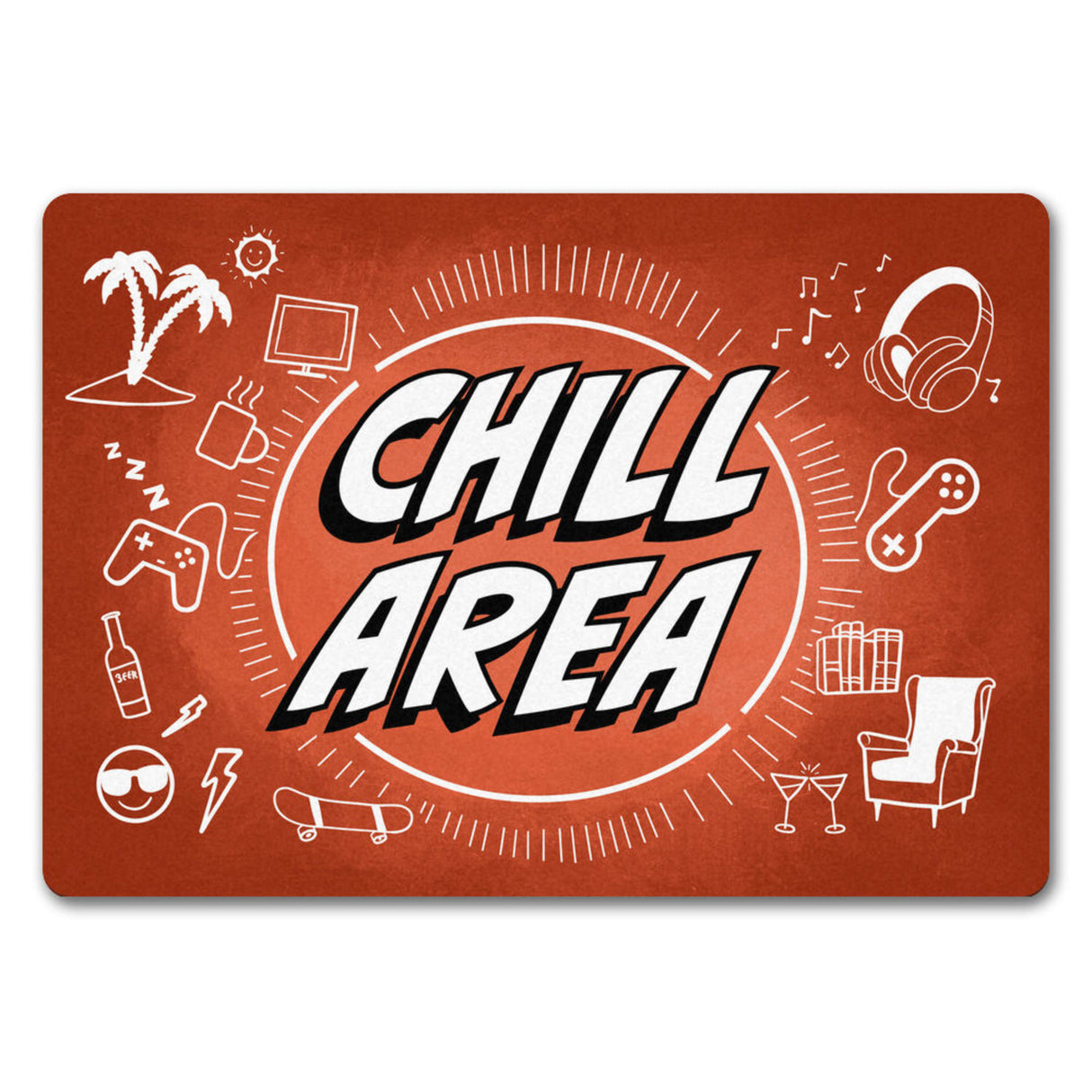 Chill Area Icons Fußmatte