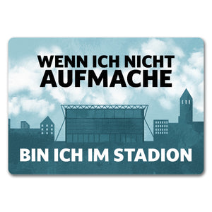 Wenn ich nicht aufmache, bin ich im Stadion Fußmatte