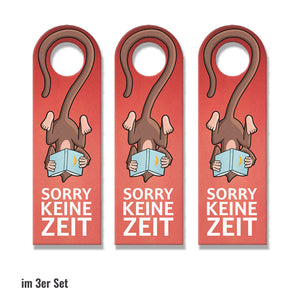 Sorry keine Zeit oder komm rein Türhänger mit lustigem Affe