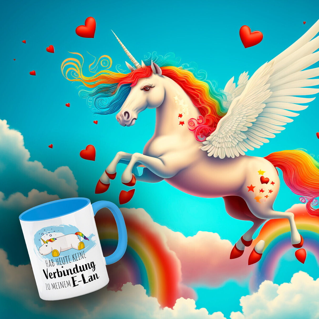 Hab heute keine Verbindung zu meinem E-Lan Einhorn Kaffeebecher