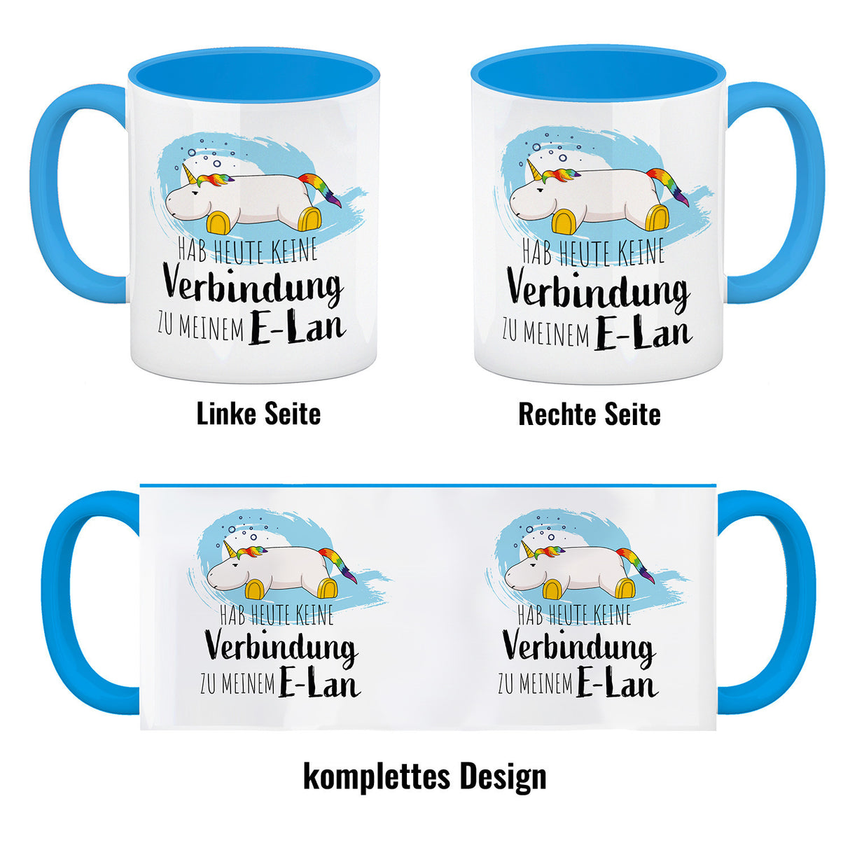 Hab heute keine Verbindung zu meinem E-Lan Einhorn Kaffeebecher