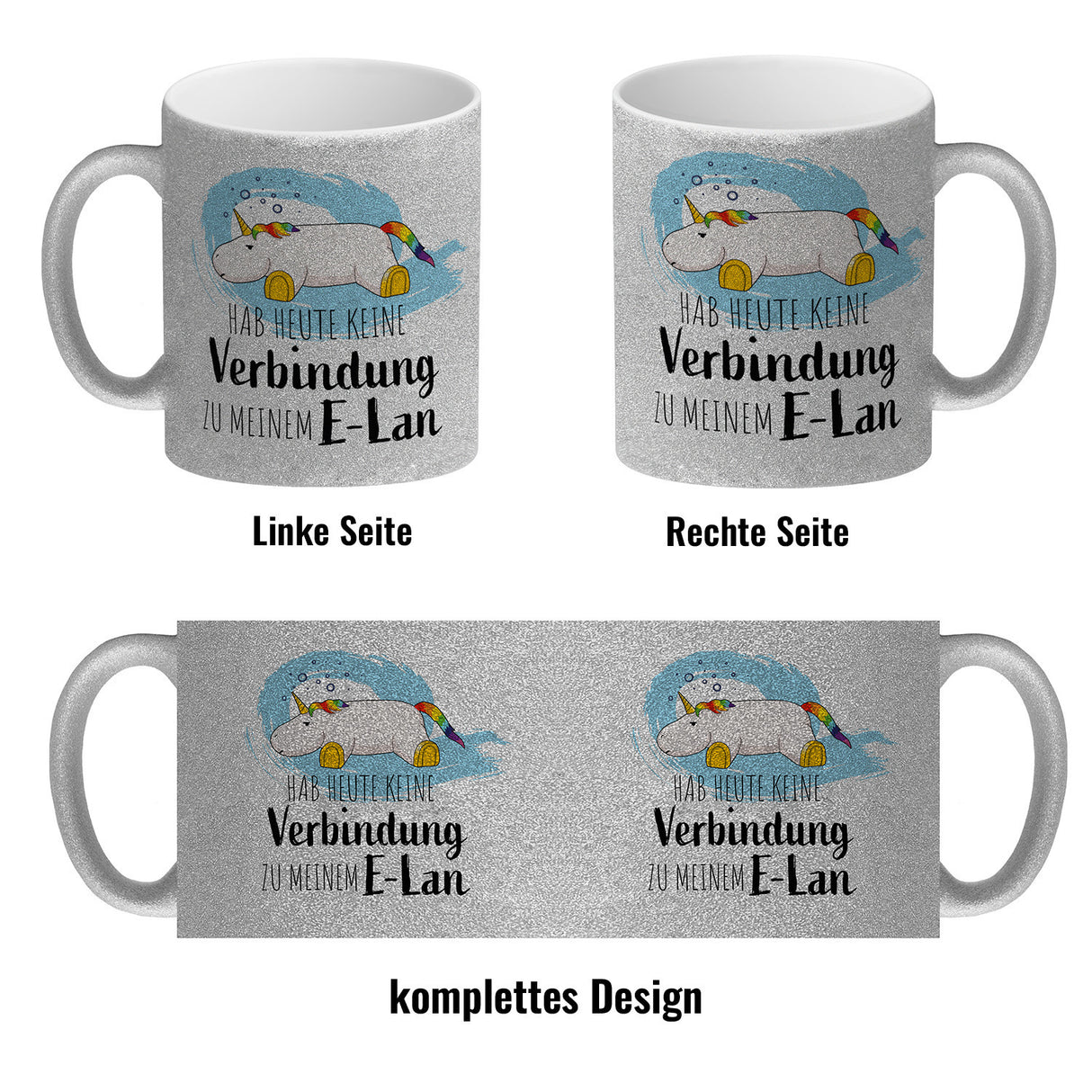 Hab heute keine Verbindung zu meinem E-Lan Einhorn Kaffeebecher