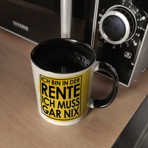 Ich bin in der Rente ich muss gar nix Kaffeebecher für den Ruhestand