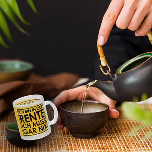 Ich bin in der Rente ich muss gar nix Kaffeebecher für den Ruhestand