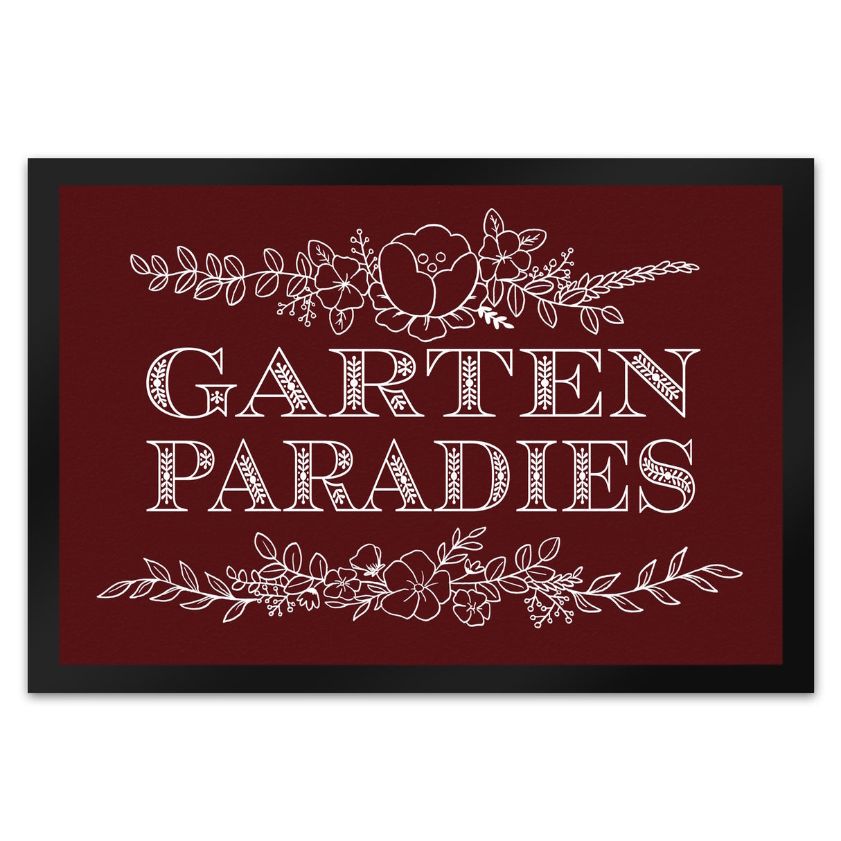 Gartenparadies Fußmatte mit floralen Ornamenten