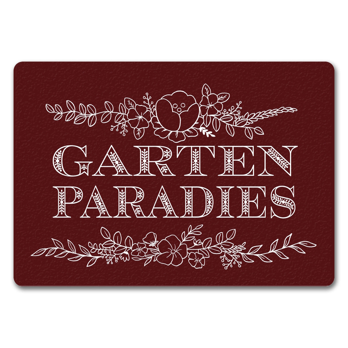 Gartenparadies Fußmatte mit floralen Ornamenten