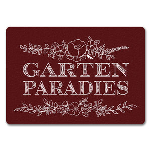 Gartenparadies Fußmatte mit floralen Ornamenten