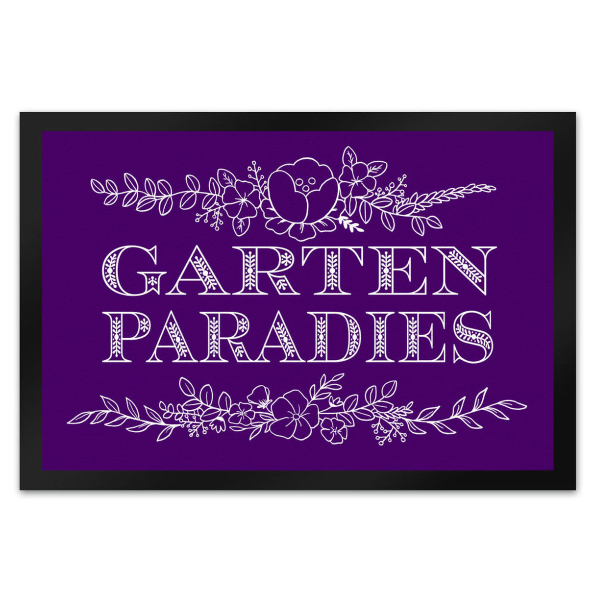 Gartenparadies Fußmatte mit floralen Ornamenten