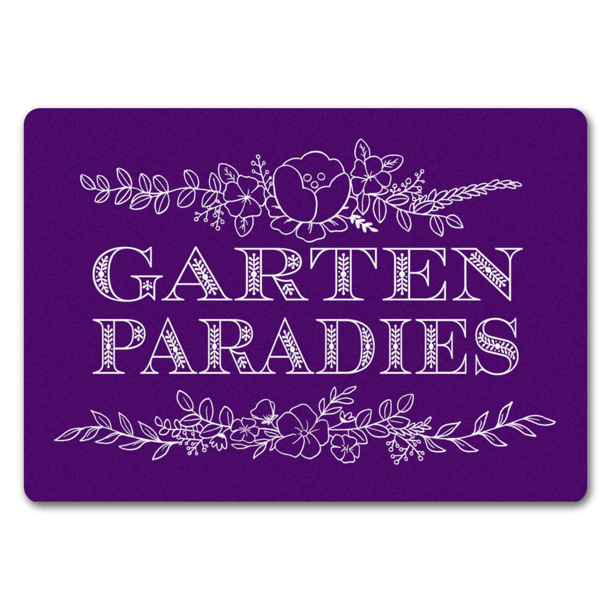 Gartenparadies Fußmatte mit floralen Ornamenten