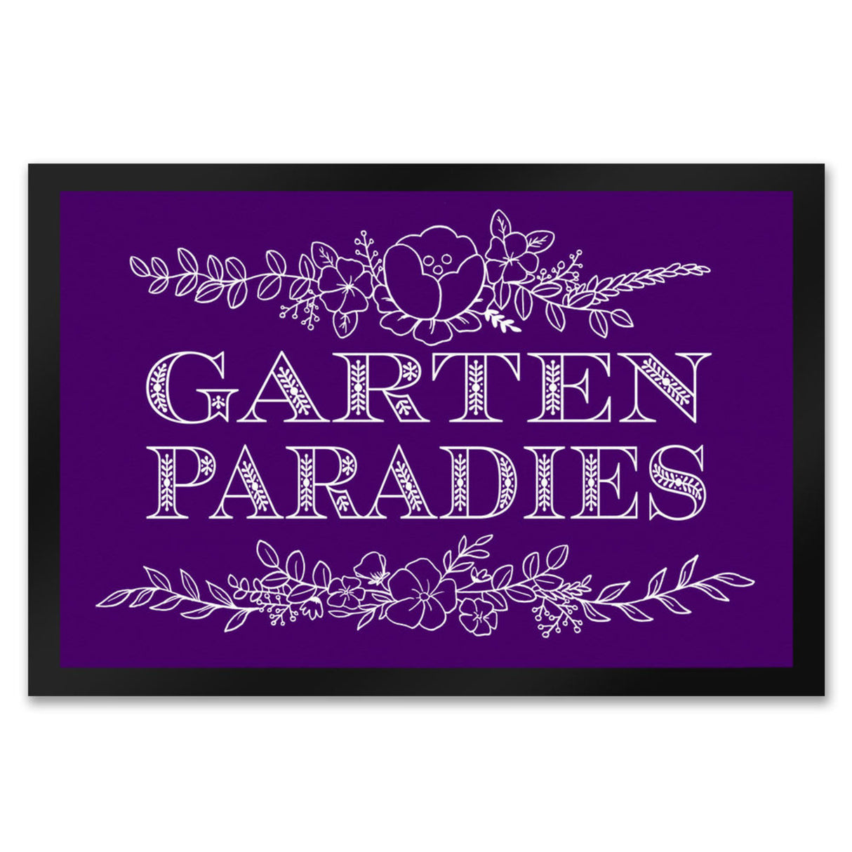 Gartenparadies Fußmatte mit floralen Ornamenten