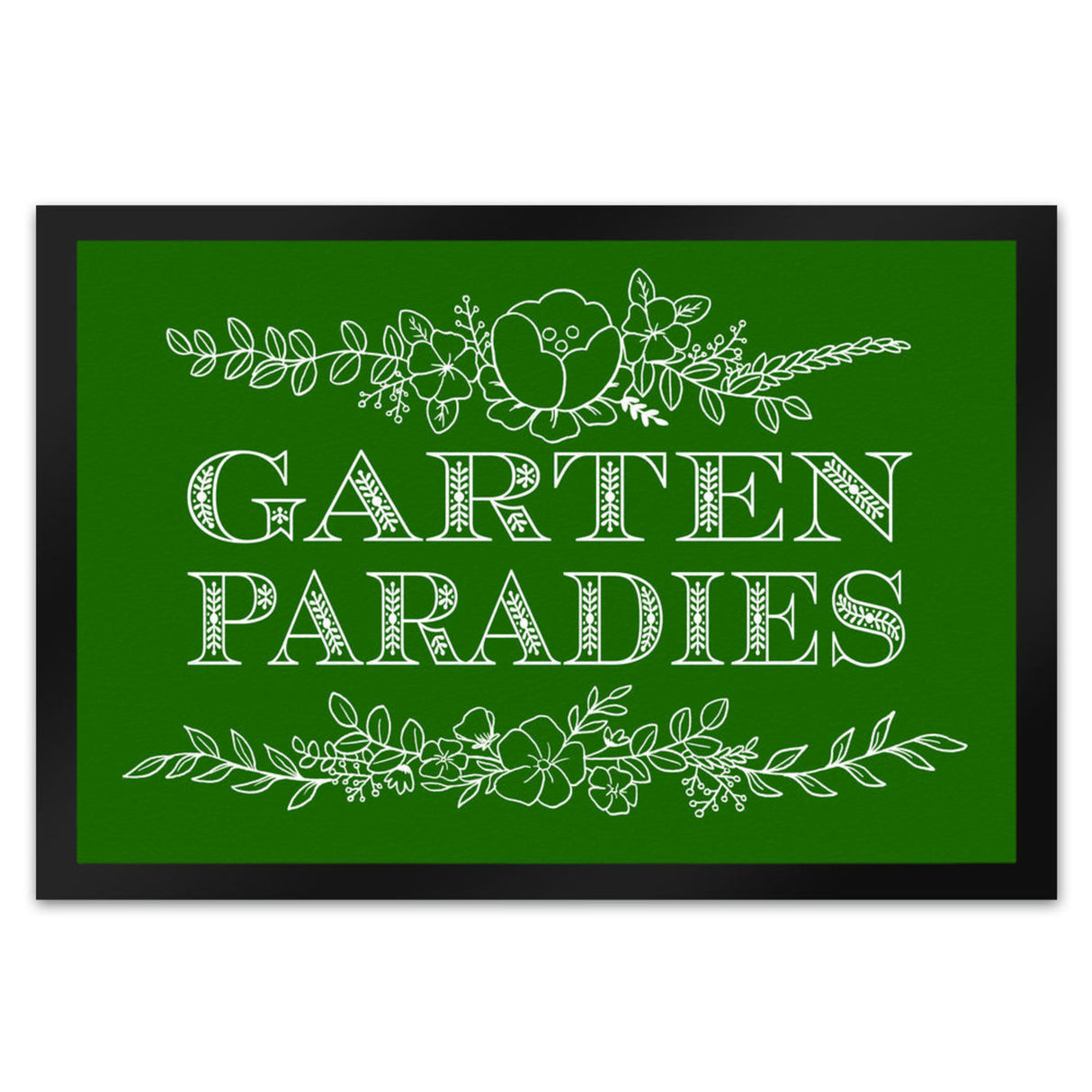 Gartenparadies Fußmatte mit floralen Ornamenten