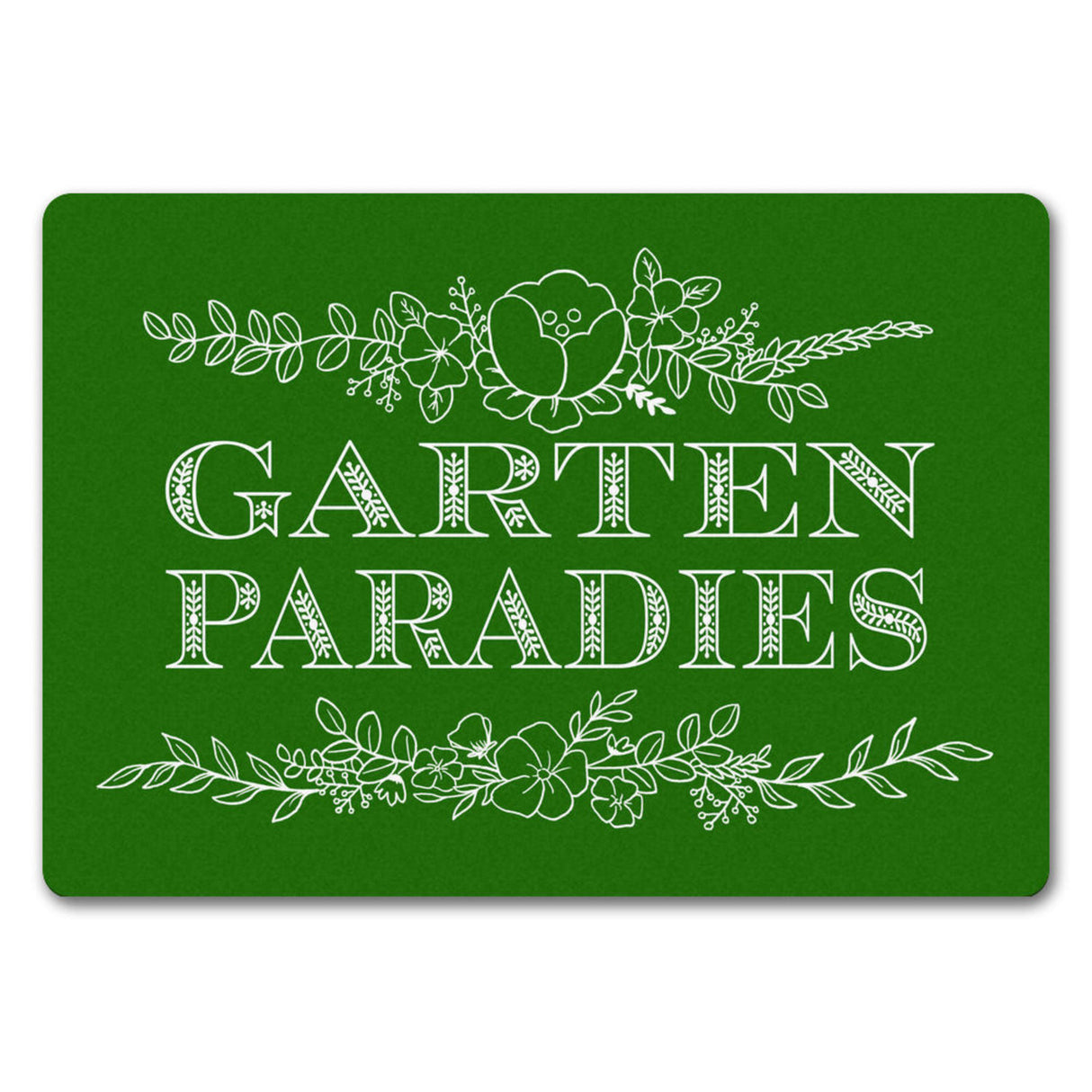 Gartenparadies Fußmatte mit floralen Ornamenten