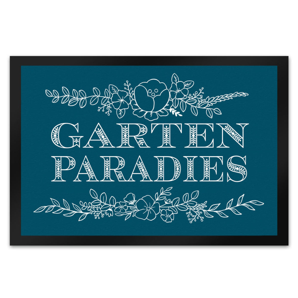Gartenparadies Fußmatte mit floralen Ornamenten