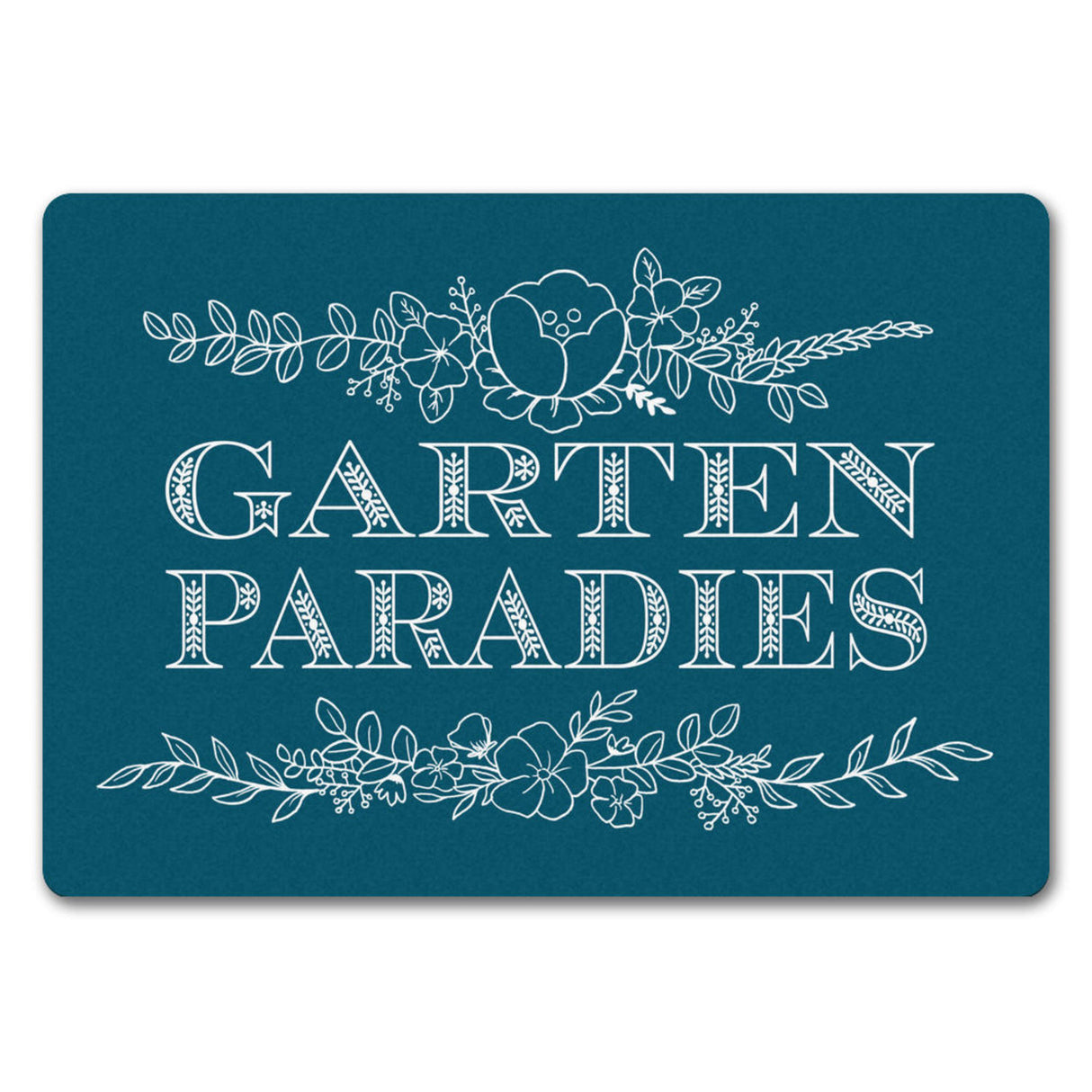 Gartenparadies Fußmatte mit floralen Ornamenten