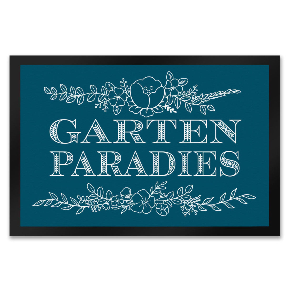 Gartenparadies Fußmatte mit floralen Ornamenten