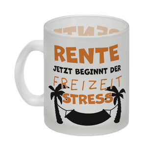 Rente - jetzt beginnt der Freizeitstress Kaffeebecher