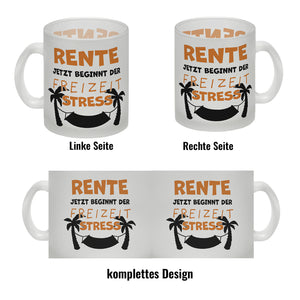 Rente - jetzt beginnt der Freizeitstress Kaffeebecher