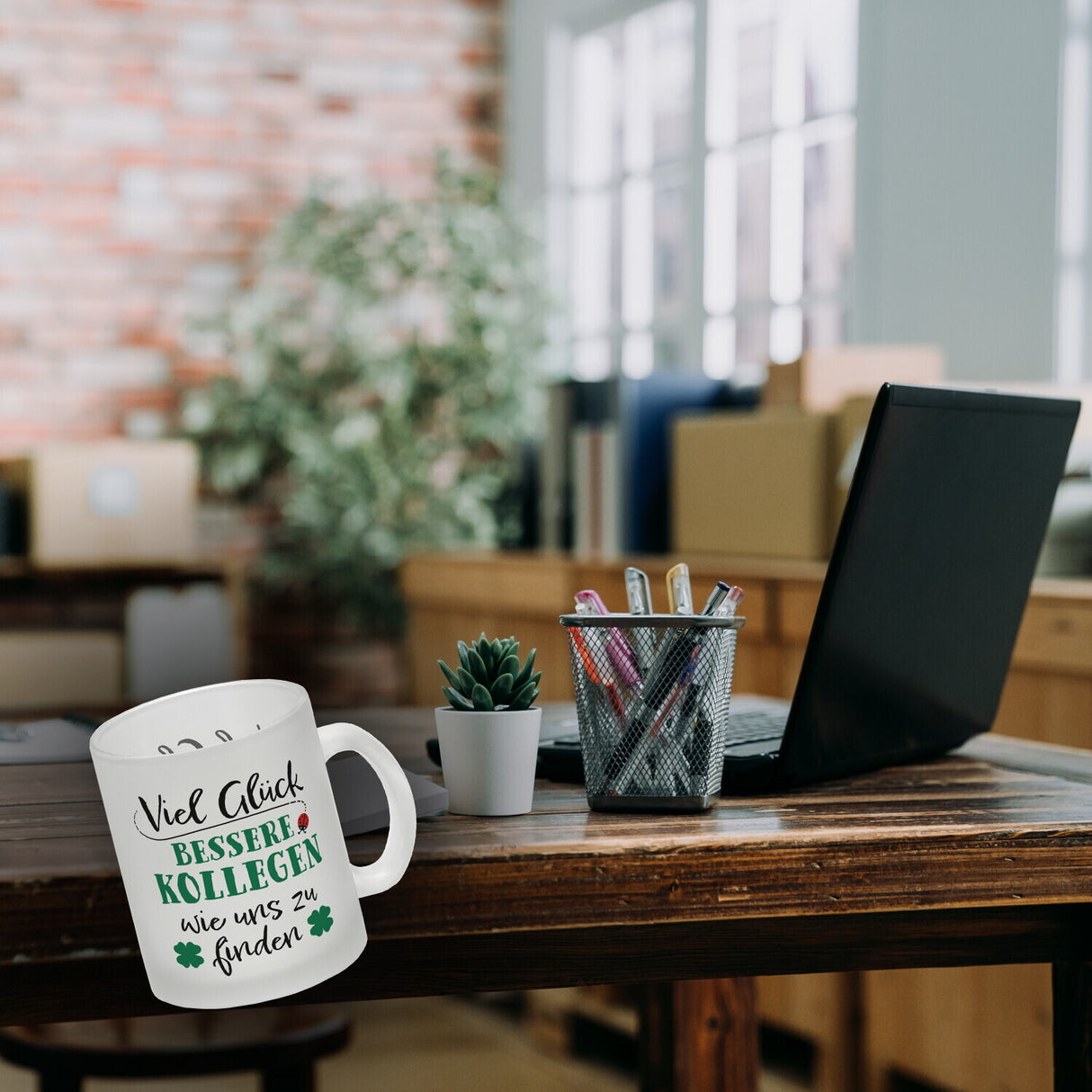 Viel Glück bessere Kollegen wie uns zu finden Kaffeebecher
