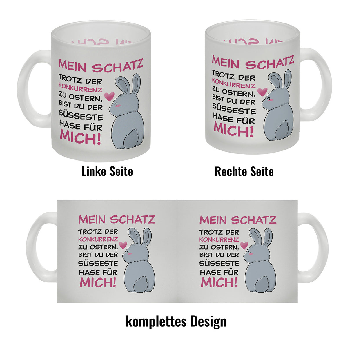 Mein Schatz, du bist der süßeste Hase für mich Kaffeebecher