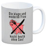 Vegetarier und Fleischesser Kaffeebecher mit Schweine Motiv in rosa