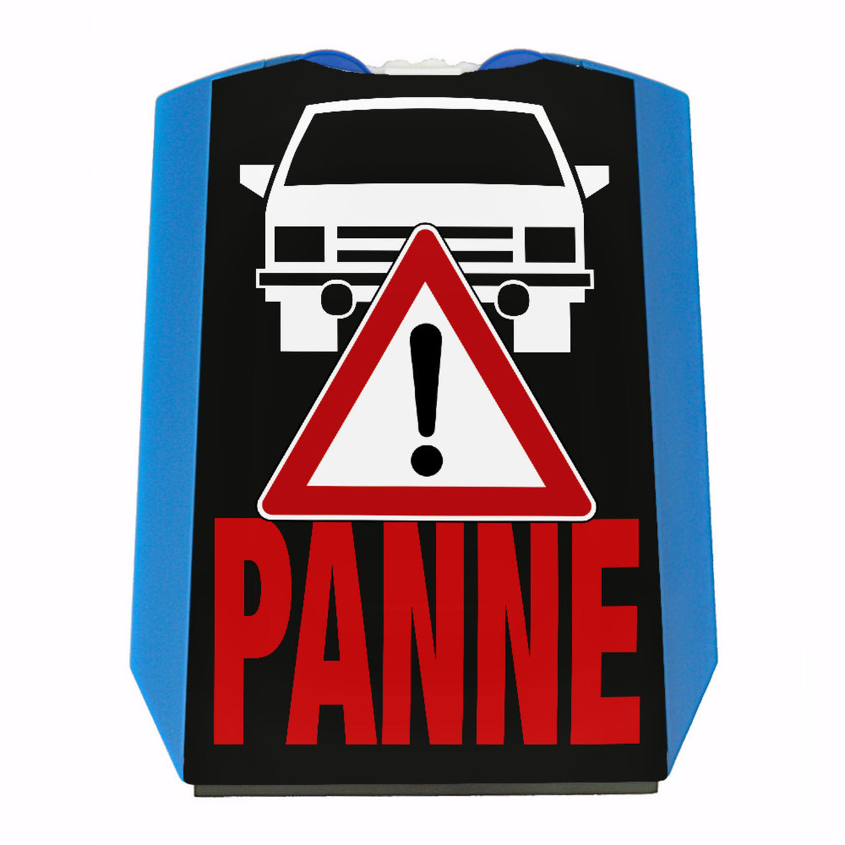 Panne mit dem PKW Parkscheibe mit Auto Motiv in rot und 2 Einkaufswagenchips