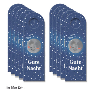 Gute Nacht - guten Morgen Mond und Sonne Türhänger