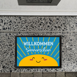 Willkommen Sonnenschein Fußmatte