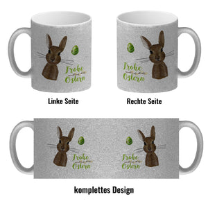 Frohe Ostern Kaffeebecher mit Osterhase und Osterei