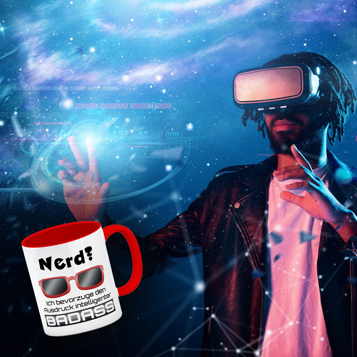 Nerd? - ich bevorzuge den Ausdruck intelligenter Badass Kaffeebecher