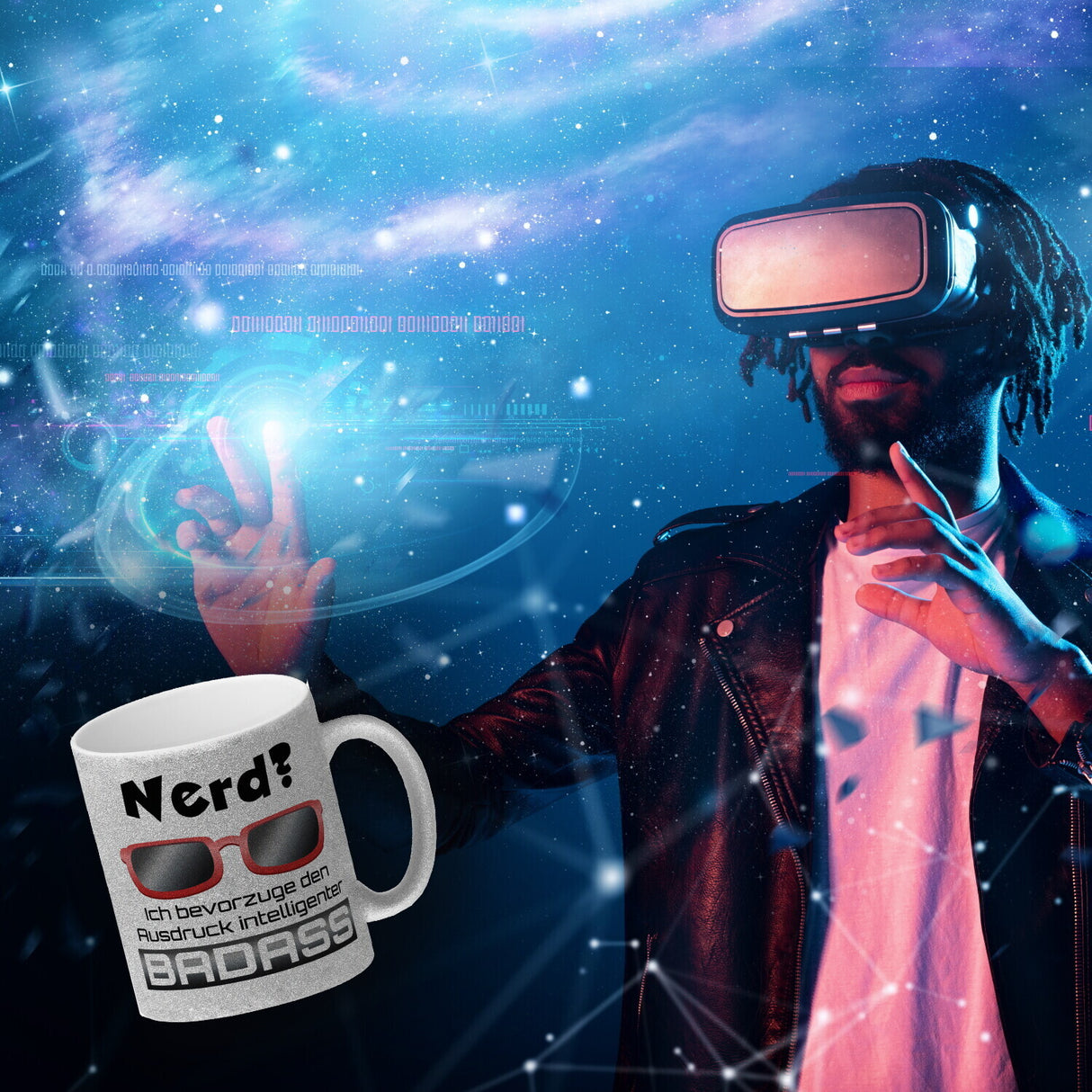 Nerd? - ich bevorzuge den Ausdruck intelligenter Badass Kaffeebecher